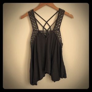 Free people handkerchief bottom tank top